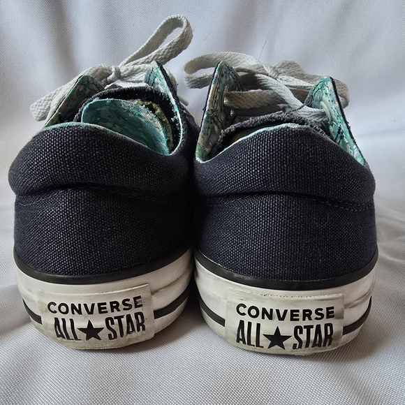 Navy Blue and White Converse All Stars - Picture 3 of 6